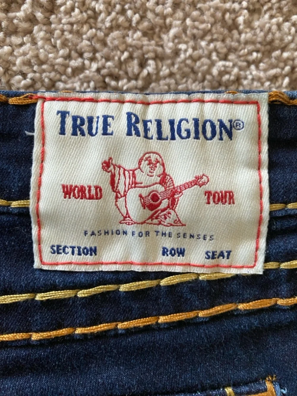 True Religion Womens Becca Mid Rise Bootcut Jean Sz 27 Thick Stitching! Y2K - Picture 9 of 16